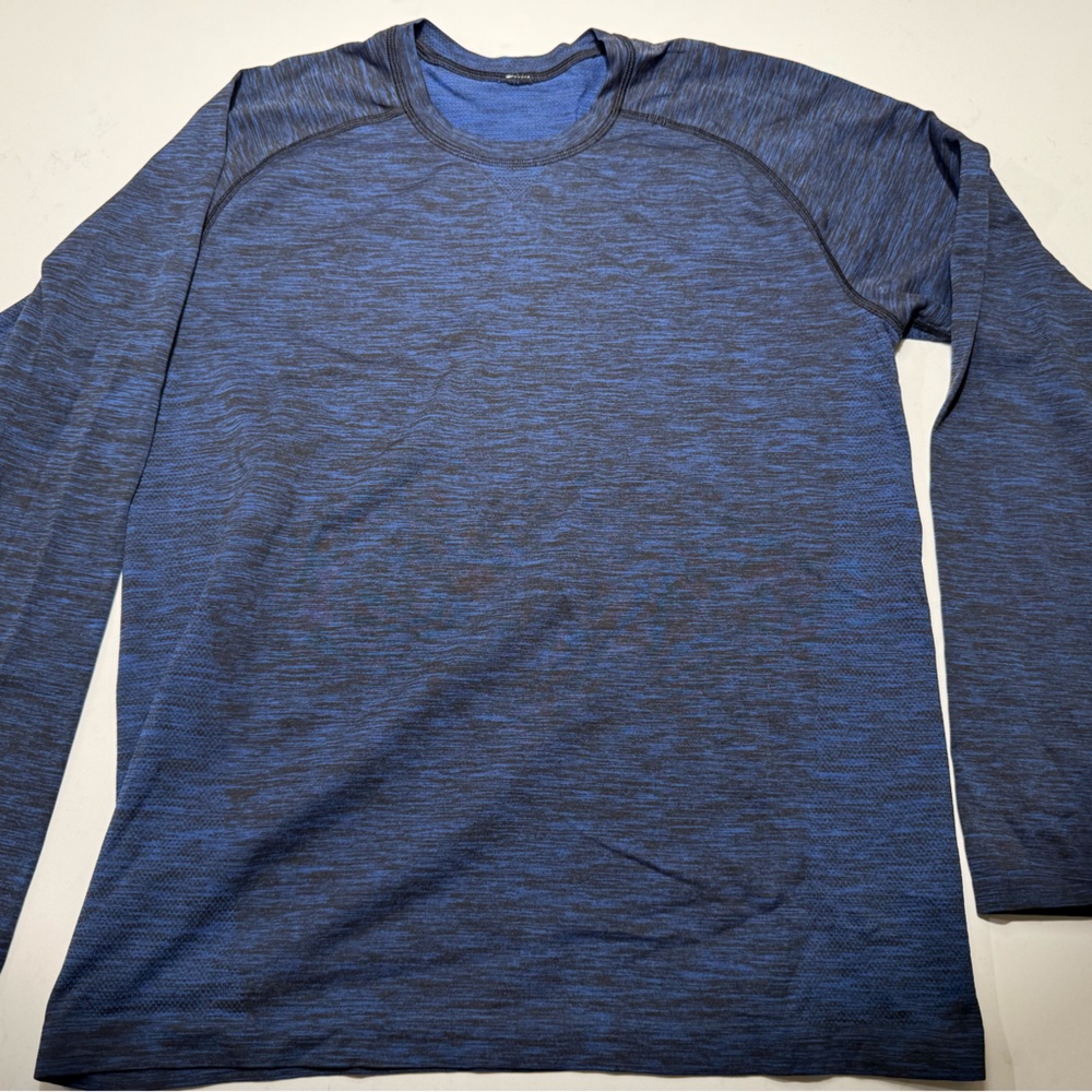 lululemon athletica Navy Heather Long Sleeve Tee